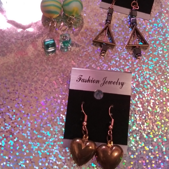 3 Pair of Beautiful Dangling Earrings - Picture 2 of 3